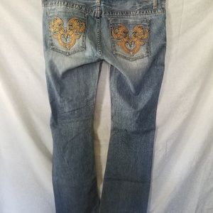 Guess low rise distressed jeans